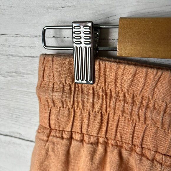 Athleta Shorts Womens Size 4 Peach Cabo 100% Linen Breathable Lightweight - Picture 6 of 16